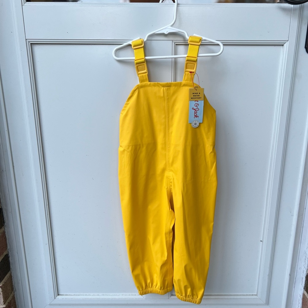 Cat & Jack Toddler Rubber Rain Bib, 2T - Yellow